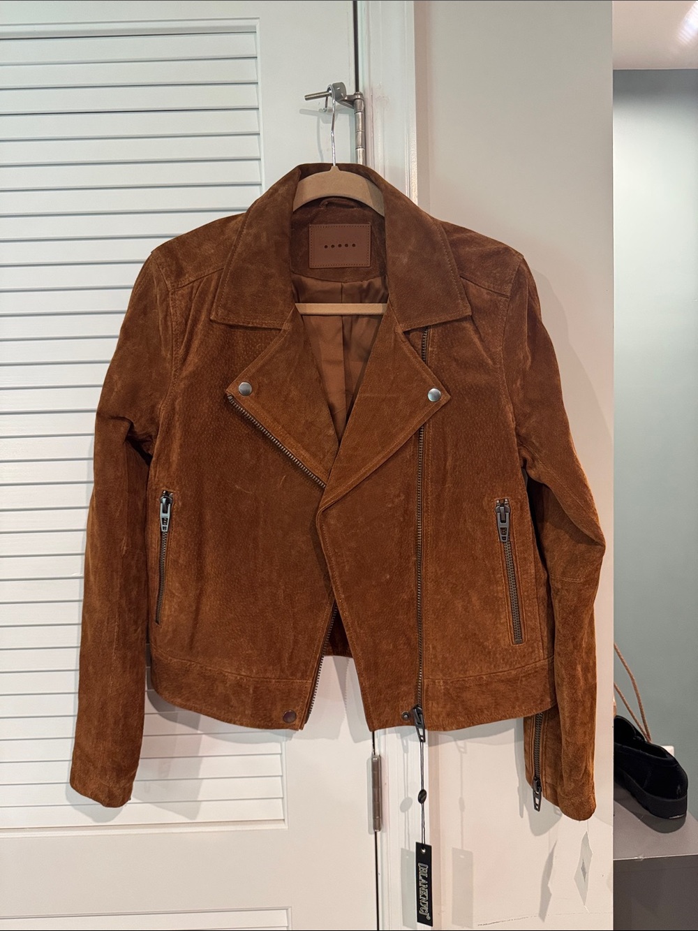 Blank NYC Brown Suede Moto Jacket